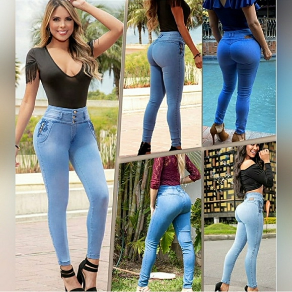 SIZE 9....100% AUTHENTIC COLOMBIAN BUTT LIFTING JEANS - Picture 6 of 8